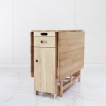 벤트리 라인 원목 접이식 확장형 식탁 4인용 테이블, 테이블 단품 (의자 미포함)