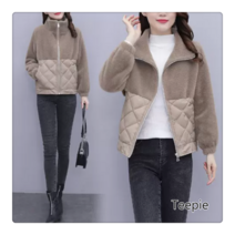 티피/Teepie 램스울 코트 오버사이즈 숏 패딩 점퍼