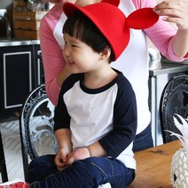 쥬스토리 가족티 7부 오로라 단체티 패밀리룩 커플티