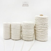 마크라메 손뜨개 실 면로프 콘사 1mm - 4mm, 3mm