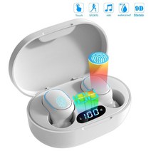 Wireless Headphones 5.0 Bluetooth Earphones HIFI Lossless Sound Headsets Sport Mini TWS Earbuds, Color White