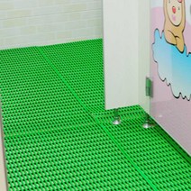 국산 안전 바닥 미끄럼방지 매트 50x50 깔판 수영장 샤워장 얼집, 1개, 레드