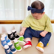 선물포장 6종세트 백일 돌잔치 선물 신생아 아기 스니커즈 모양 특이한 논슬립 양말