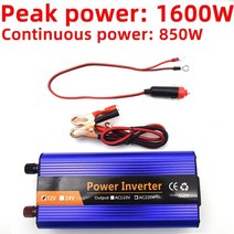 순수 차량용 정현파 인버터 태양광 dc 12v 24v 36v 48v 220v 증폭기, 1600w