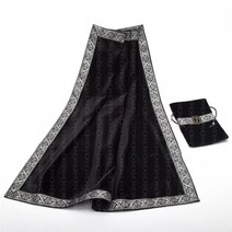 타로카드 식탁보 보자기 가방 운세 별자리 타로 천 마법사, 블랙