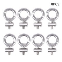 보트용품 카라반 DIY 인테리어 용품 부품 2468pcs 스테인레스 스틸 천막 레일 스토퍼 m4 리프팅 ​​아이 너트 패스너 트랙 마운트 타이 다운 캐러밴 용 아일렛 트랙 나사, 8개