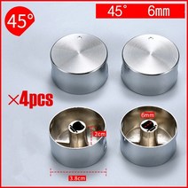 가스렌지손잡이 가스레인지 노브 점화 손잡이 4pcs 로터리 스위치 부품 손잡이 용 스틸, 없음