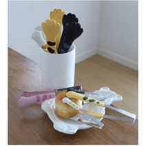 뒤집어집게 고양이 요리용 조리용 밥굽남핀셋 요리 호떡집게 빵집게걸이, 블랙 M 18cm
