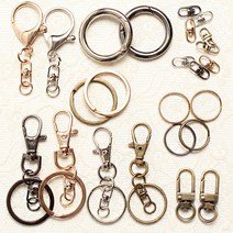 열쇠고리 키링 재료 키홀더 만들기재료, 평30열쇠고리-흑니켈(1개)