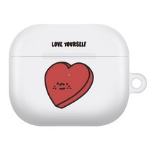 유니온바이닐 에어팟 프로 하드 케이스, 러브유어셀프 화이트, 에어팟프로