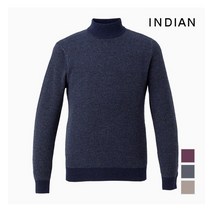 인디안 INDIAN 스트라이프 캐시미어혼방 하프터틀_MITBHUF9211