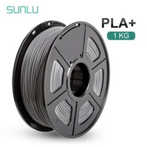 3D프린터필라멘트 레인보우 저온 우드 필라멘트 SUNLU PETG 1.75MM 1KG 친환경 3D FDM 프린터 인쇄용 생분해성 무취 베스트 밝은 색상 기포 없음, PLAPLUS-GREY, 07 PLA PLUS-GREY