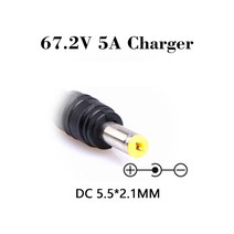 컨버터 변환기 호환 부품 모터 67.2V 5A 리튬 배터리 충전기 16S 60V 20Ah 스쿠터 이온 스마트 DC/삼각형/X, 01 DC5.5x2.1mm, 02 EU