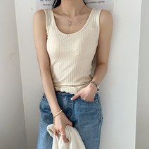 데일리앤 나나 여성 프릴 텐셀 골지 망고 나시 민소매티