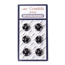 곤도라 스냅단추 똑딱이 똑딱단추 1카드, 흑니켈 12mm