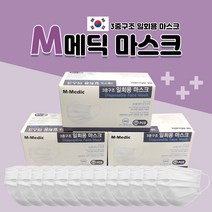 덴탈마스크 국내산 비말차단 화이트 100매입 3중부직포 일회용 마스크 티슈형 주름형 미세먼지 국내생산, 100매