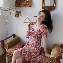 베스트칩 러블리 퍼프 미니 원피스