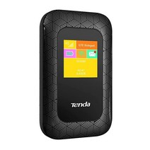 Tenda 4G 모바일 핫스팟 LTE Cat4 150Mbps MiFi 장치 라우터 USB 인터페이스 충전 지원|2100 MAh 배터리 구성 필요 없음 쉬운 설치 4G185(블랙)