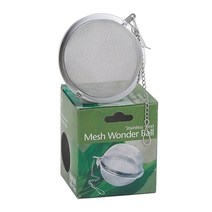 HIC 찻잎 거름망 및 허벌 인퓨저 차 우리기 18/8 스테인리스 스틸 메쉬 차 볼 7.6cm, 1, Ball 2.5-Inch