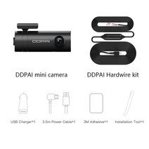 룸미러 블랙박스 4체널 파인뷰 후방카메라 ddpai mini dash cam car, 카메라와 HD 키트, 씨엔, tf 카드 32GB