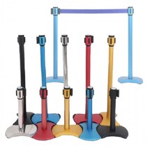 컬러 스테인리스 차단봉 H형, 봉 블랙 벨트 적색