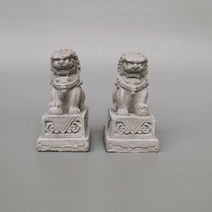 해태상 돌해태 소품 석재상 사자상 석상 해치 동상 조각상 인테리어 액막이, 1개