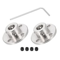 DMiotech 2팩 8mm 플랜지 커플링 커넥터 리지드 가이드 샤프트 서포트 커플러 M4 육각 렌치 및 나사 포함 DIY RC 모델 모터용 USA 미국