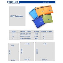 면타프 대형 캔버스 타프 3F UL 기어 접이식 캠핑 텐트 매트 초경량 발자국 210T 방수 피크닉 비치 야외 방수포, [01] 1.5x2.5m, [01] Sky Blue