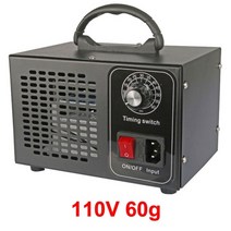오존 발생기 60gh 공기 청정기 ozonizador 기계 o3 ozono generator 탈취제 소독 냄새 제거 ozonizador 110v 220v, 110v 60g 블랙
