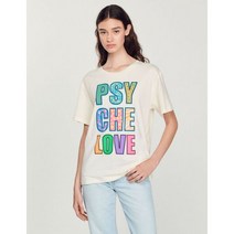 산드로 티셔츠 PSYCHE LOVE Ecru SFPTS01073_11