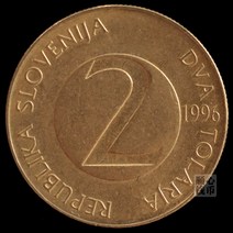 슬로베니아 2 Lator 24MM 유럽 해외 희귀주화 기념동전 행운의선물