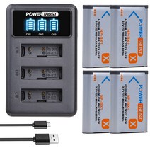 소니 DSC-RX100 M4/M5/M6/M7 NP-BX1 HX95 WX350 HX400V RX100M ii와 호환되는 DSC-HX90 배터리 및 LED 3, 03 4 pack kit