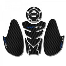 야마하 YZF-R3 19-21년 데칼 스티커 니그립 패드, 블루 화이트+연료탱크