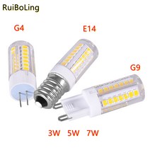 미니 E14 G4 G9 LED 램프 3W 5W 7W AC 220V 옥수수 전구 SMD2835 360 빔 각도 할로겐 샹들리에 조명 교체, 02 웜 화이트_01 3W_03 G9