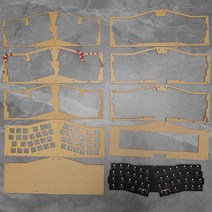 키보드하우징 커스텀 기계식 저소음 소리안나는 PC C타입 게임용 RS40 앨리스 게임용 키보드 DIY 키트 투명 스택 아크릴 케이스 프로그래밍 가능 RGB 핫 스왑 사용, 없음, 없음, 1.RS40 Alice DIY Kits - No RGB