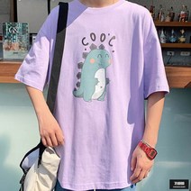 가바바 남성 반팔티 귀여운 아가공룡포인트 오버핏 반팔 티셔츠 G52142