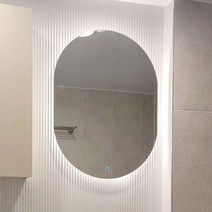 상반신거울 간접조명 거울 led 벽걸이 거실 현관 반신 타원형, 화이트