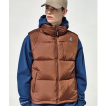 [국내 매장판] VOLCOM 스톤 우레탄 로고 다운 베스트브라운 253437