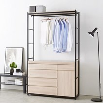 워너비 1200 4단서랍 행거 드레스룸, 단품