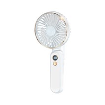 다렌 사일런트 USB 매직 미니선풍기 탁상용 접이형 보조배터리겸용, 4000mAh, 화이트