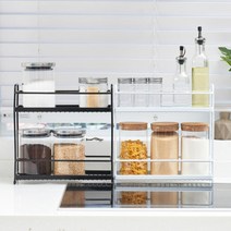 [엠에스리빙] 양념통 선반(블랙/화이트), 선택:A.블랙, 상세 설명 참조