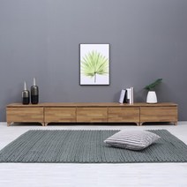 [로쏘] 드리오베 거실장 세트 서랍형 2700, 색상:멀바우