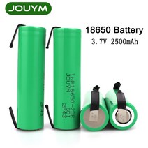 정품 18650 배터리 INR18650 25R 37V 리튬 고전류 전원 배터리 스크루 드라이버 도구용 니켈 용접 2500mAh, 4 PCS, 4PCS