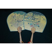풍속화 부채 풍속도부채 선물포장 민속부채 외국인선물 널뛰기 팽이치기 선물용부채홍보용부채