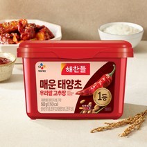 해찬들 100% 우리쌀 매운 태양초 고추장 500g x 2개