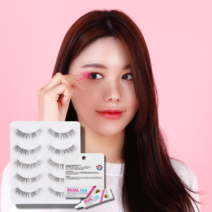 뷰티캣 듀얼 아이래쉬 셀프 인조 가닥 속눈썹 키트, 1세트, 13mm
