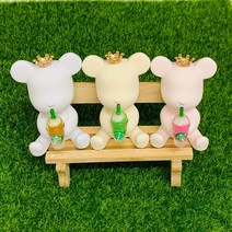 호두마루샵 돌답례품 웨딩답례품 왕관별다방베어브릭석고방향제 차량용석고방향제/오퓨저, 일반_옐로우(블랙체리)
