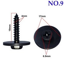 벤츠 바디킷 10pcs 6mm 육각 나사 5mm torx 나사 자동차 펜더 범퍼 크로스 헤드 나사 와셔 m5 m6 벤츠 bmw 도요타 용 블랙 셀프 태핑 나사 호환, 10개 9호