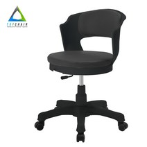 탑체어 앉은뱅이 스툴회전의자 4종모음 좌식의자, 블랙 회전스툴 등받이 요추형_블랙