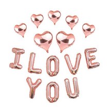 I LOVE YOU 아이러브유 풍선 세트 생일 파티 용품, 실버